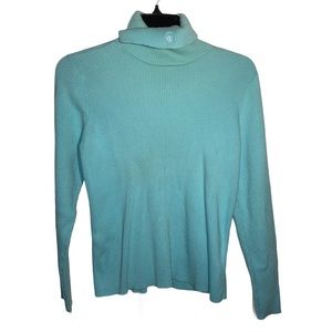 Lauren Ralph Lauren Sky Blue Large Turtleneck